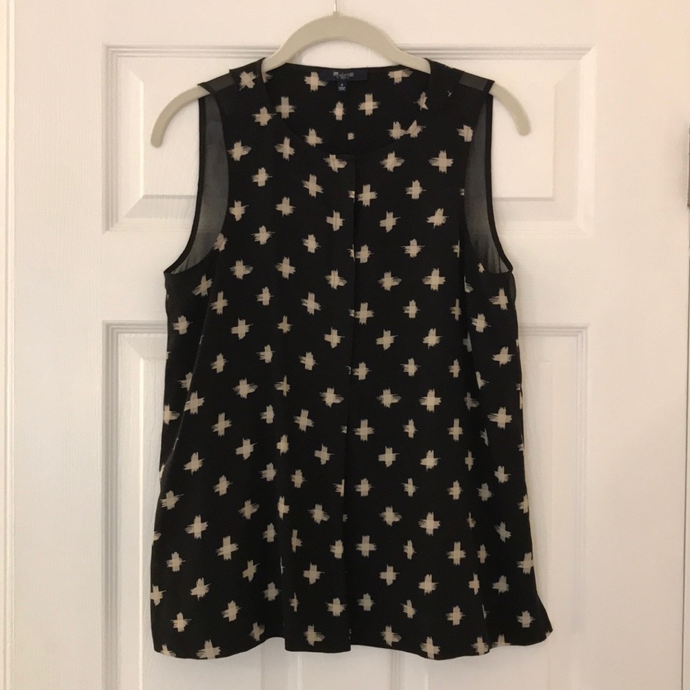 Madewell Silk Composition Tank Top in Strokedash